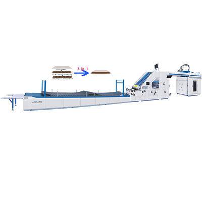 SFH1500 Nouveau Style Amélioré Servo Automatique Trois en Un Machine de Laminage à Canelures 5 plis pour Boîtes en Carton Ondulé