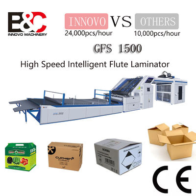 Machine à coller la lame de flûte en carton ondulé 200 m/min Machine à laminer la lame de flûte à grande vitesse