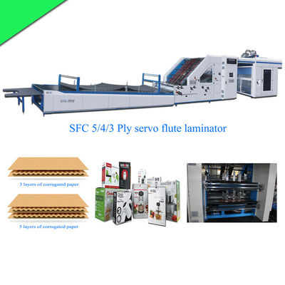 SFC 2200 Machine de stratification à flûte à 5 couches entièrement automatique en carton ondulé