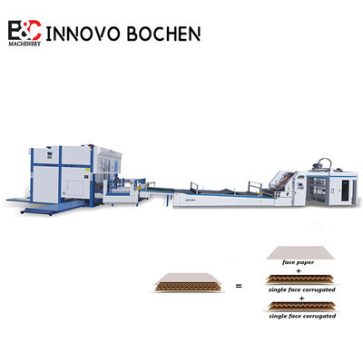 Machine à laminer machine à laminer automatique à flûte avec épaisseur de papier supérieure de 150 à 800 gm Conçue pour les lignes d'emballage