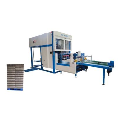 Machine de laminage de papier à la flûte automatique à boîte de dessins animés avec empilage à flip-flop pour la palettisation