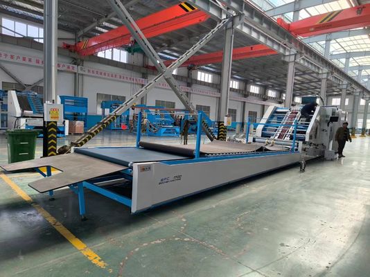 Machine automatique de laminage feuille à feuille pour papier ondulé avec correction automatique et contrôle servo à 160 m/min