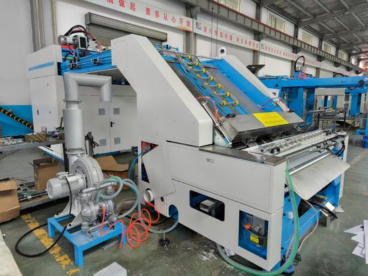 Système d'alignement des feuilles supérieures Machine de laminage à flûte à grande vitesse pour panneau ondulé incurvé avec grand rouleau d'anilox en acier inoxydable