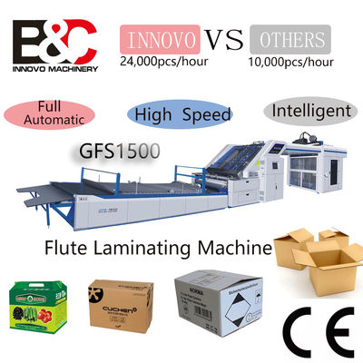 Machine de laminage automatique de papier collant en carton ondulé à grande vitesse Machine de laminage à flûte 200 mètres/min