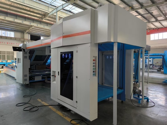 Grande machine à laminage à flûte à haute vitesse en acier inoxydable à rouleaux d'anilox GFS1500 pour la stratification ondulée